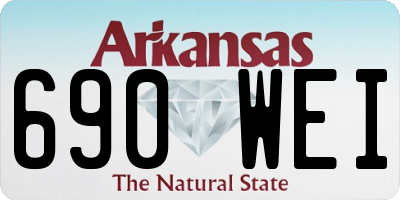 AR license plate 690WEI