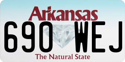 AR license plate 690WEJ
