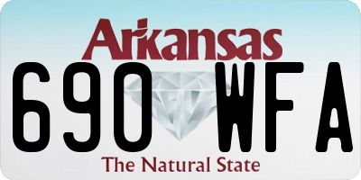 AR license plate 690WFA