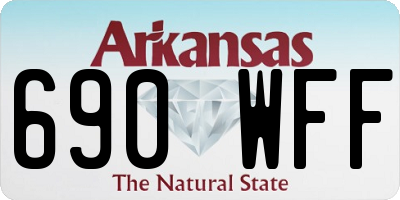 AR license plate 690WFF