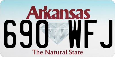 AR license plate 690WFJ