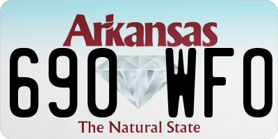 AR license plate 690WFO