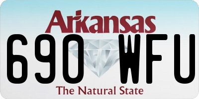 AR license plate 690WFU