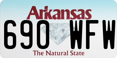 AR license plate 690WFW