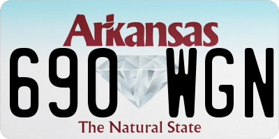 AR license plate 690WGN