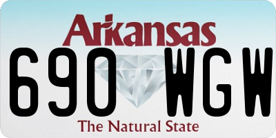 AR license plate 690WGW