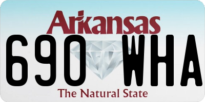 AR license plate 690WHA
