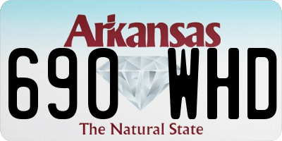 AR license plate 690WHD