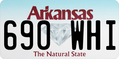 AR license plate 690WHI