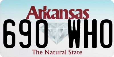 AR license plate 690WHO