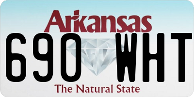 AR license plate 690WHT