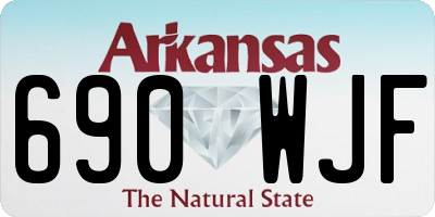 AR license plate 690WJF