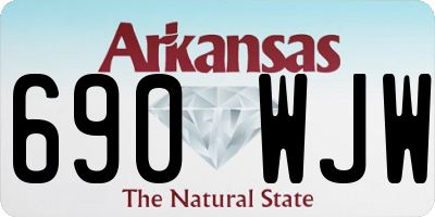 AR license plate 690WJW