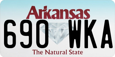 AR license plate 690WKA