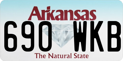 AR license plate 690WKB