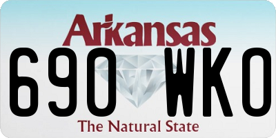 AR license plate 690WKO