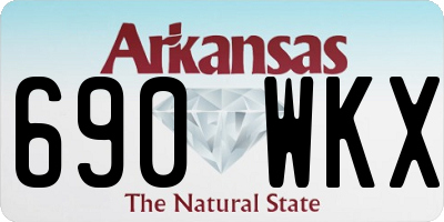 AR license plate 690WKX