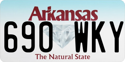 AR license plate 690WKY