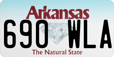 AR license plate 690WLA