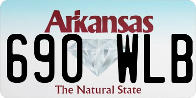 AR license plate 690WLB