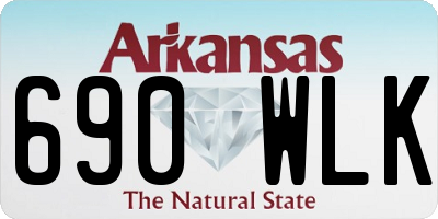 AR license plate 690WLK