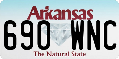 AR license plate 690WNC
