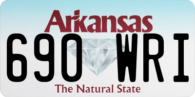 AR license plate 690WRI