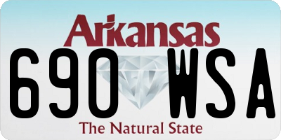 AR license plate 690WSA