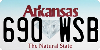 AR license plate 690WSB