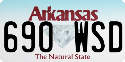 AR license plate 690WSD
