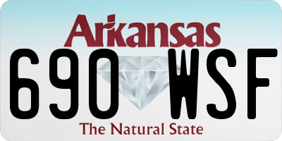 AR license plate 690WSF