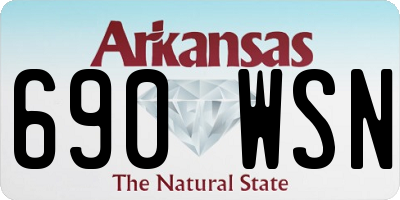 AR license plate 690WSN