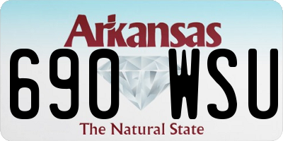 AR license plate 690WSU