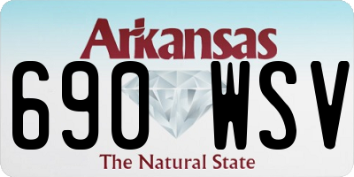 AR license plate 690WSV