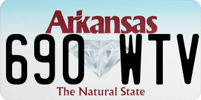 AR license plate 690WTV