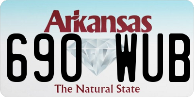 AR license plate 690WUB