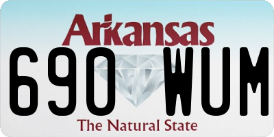 AR license plate 690WUM
