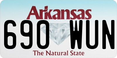 AR license plate 690WUN