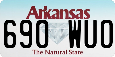 AR license plate 690WUO