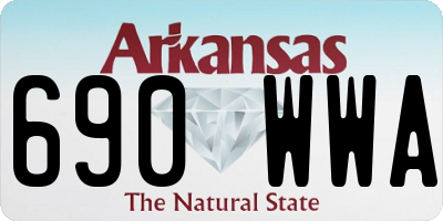 AR license plate 690WWA