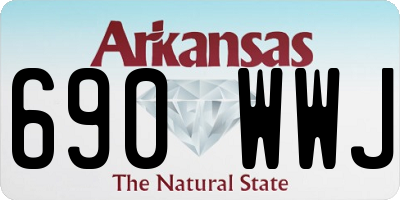 AR license plate 690WWJ