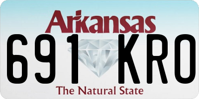 AR license plate 691KRO