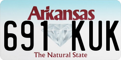 AR license plate 691KUK