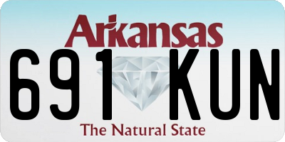 AR license plate 691KUN