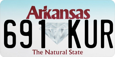 AR license plate 691KUR