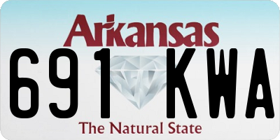 AR license plate 691KWA