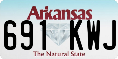 AR license plate 691KWJ