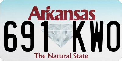 AR license plate 691KWO
