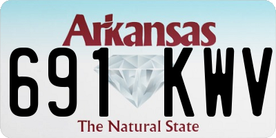 AR license plate 691KWV