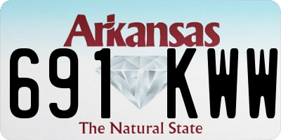 AR license plate 691KWW